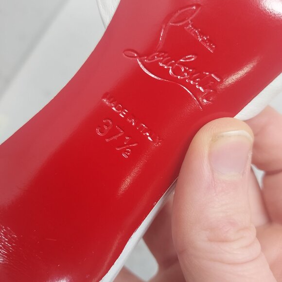 CHRISTIAN LOUBOUTIN Me Dolly Leather White Mule Sandal - Picture 5 of 10